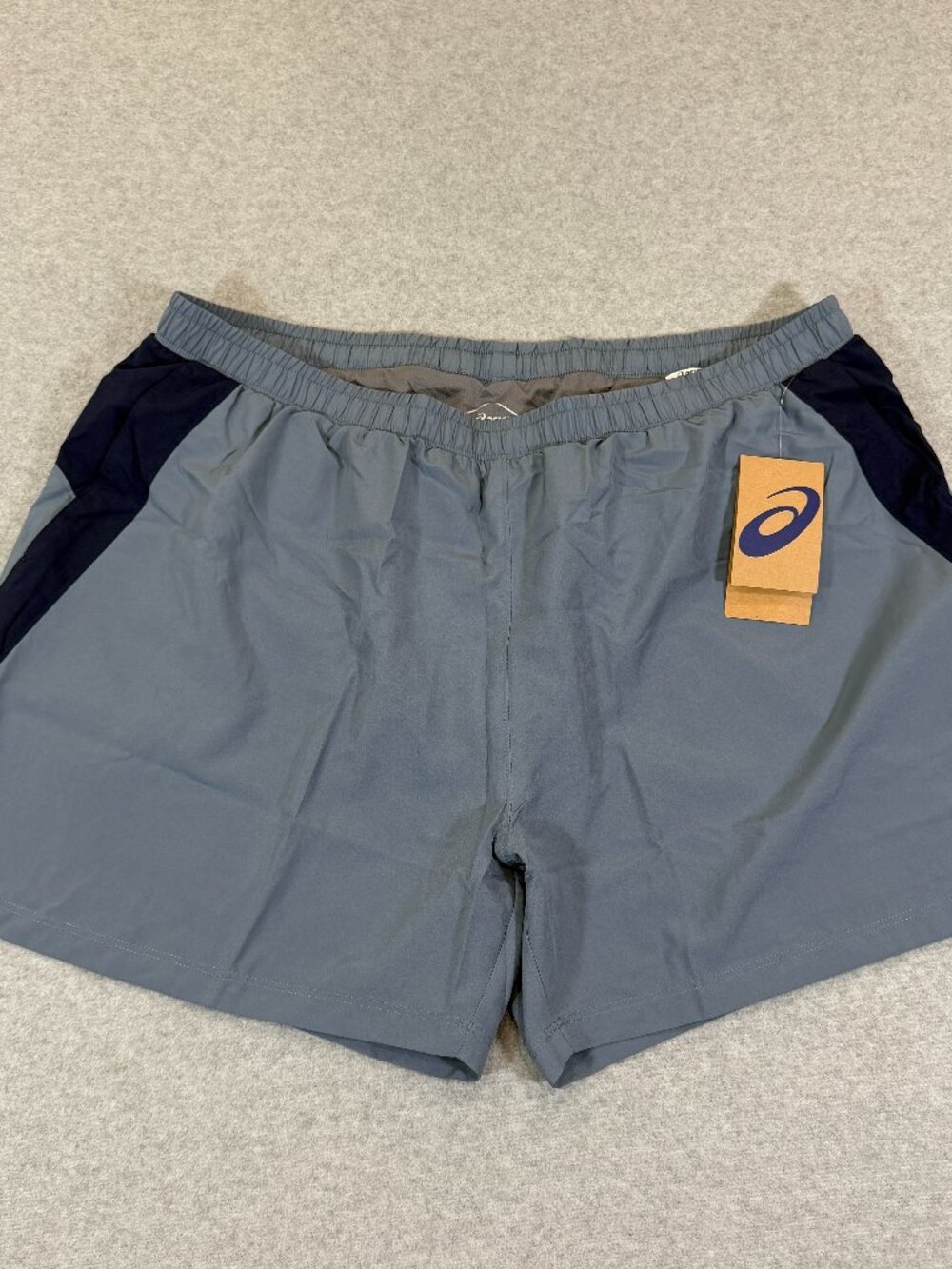 Asics Men's 5" PR Lyte Running Shorts 2.0 2XL Steel Blue Lined 2011C761 NWT